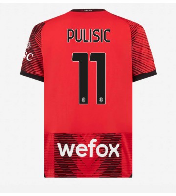 AC Milan Christian Pulisic #11 Primera Equipación 2023-24 Manga Corta